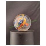 Orange, Blue & Yellow Swirl Toebreaker Marble