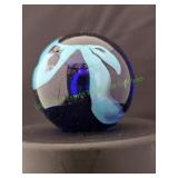 Blue & Orange Swirl Super Jumbo Marble