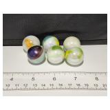 White Swirl Shooter Marbles