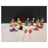 Vtg Plastic Cake Topper Clowns