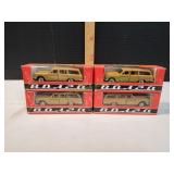 (4) Volga GAZ-24-02 Station Wagon Taxi Diecast Car
