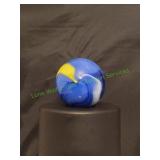 Blue, White & Yellow Swirl Super Jumbo Marble