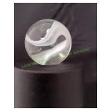 Clear White Ribbon Super Jumbo Marble