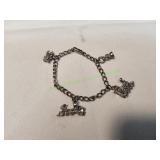 Sterling Silver Train Charm Bracelet