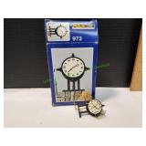 Vtg Pola 973 Illuminated Station Clock Mantel