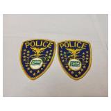 (2) Vtg Penn Central Railroad Police Patches
