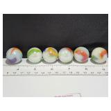 White Swirl Shooter Marbles