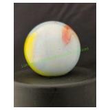 White, Orange & Yellow Swirl Super Jumbo Marble