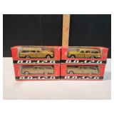 (4) Volga GAZ-24-02 Station Wagon Taxi Diecast Car