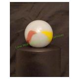 White, Orange & Yellow Swirl Super Jumbo Marble