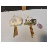 (2) Gold-Plated Crystal Temptations Train Chimes