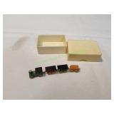 Vtg Mini Wooden Train Set