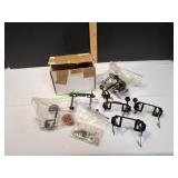 LGB Black Drive Rod Holders, Metal Wheels & Screws