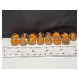 Orange Cats Eye Target Marbles