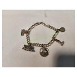 Sterling Silver Train Charm Bracelet