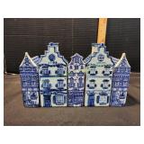 Holland Delft Blue Decorative Buildings