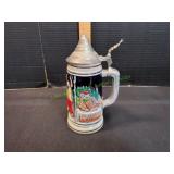 German Beer Stein w/ Pewter Lid