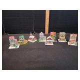 Vtg Christmas Village Ornaments