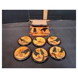 Fiji Bamboo / Wood Coasters w/ Holder