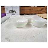 (4) Fire King Milk Glass Cereal Bowls