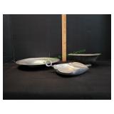 (3) Vtg Aluminum Serving Platters/Bowls