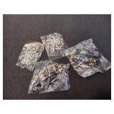 (2) Brooches & (2) Leather Like Bracelets