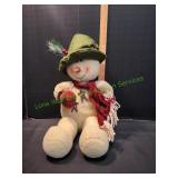 Sitting Snowman Holiday Decoration