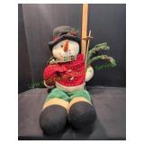 Sitting Snowman Holiday Decoration
