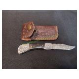 Damascus Folding Pocket Knife