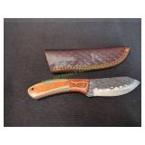 Damascus Knife w/ Sheath