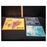 (3) Metal Signs