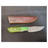 Damascus Knife w/ Sheath