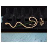 Gold Tone Snake Ear Cuff w/ Matching Ring