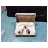 Vtg Eisenberg Ice Brooch w/ Clip-On Earrings