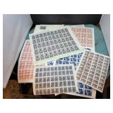Lot of Vtg Sheets of Stamps