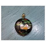 Vtg Chinese Cloisonne Pendant