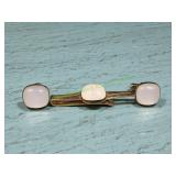 Vtg Anson Gold-Tone Cufflinks & Tie Clip