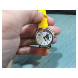 Hansline Quartz Train Motif Watch w/ Yellow Band