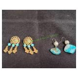 Aquashell Earrings, 2 Pair