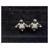 Vtg DeLizza & Elster Clip-On Earrings