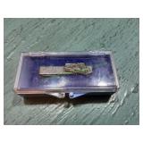 Silver-Tone Diesel Locomotive Tie Clip