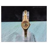 Vtg Caravella By Bulova Gold-Tone Ladies Watch