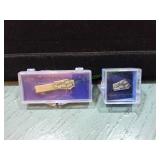 (2) Vtg Penn Central Tie Clips