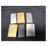 (6) Vtg Zippo Lighters