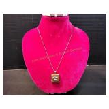 Square Fleur-de-Lis Necklace