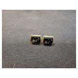 Vtg Swank Galactic Spaced Themed Cufflinks