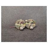 Vtg MCM Bowling-Themed Cufflinks