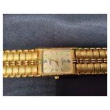 Vtg Elgin Diamond Gold-Tone Watch