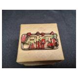 Vtg Painted Metal Figural Brooch