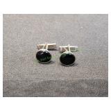 Vtg Black Onyx Cufflinks